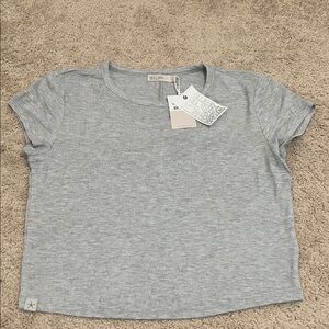 Barefoot Dreams ultra soft Rib cropped tee